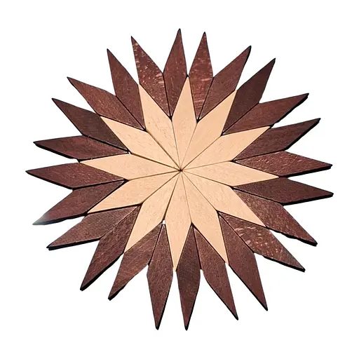 Підставка дерев'яна під гаряче у формі зірки 24х24 см дерево, волосінь, Woodly Коричневий 87044 - фото 1