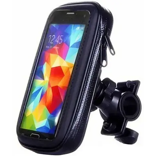 Универсальный держатель для телефона на велосипед Leory в виде чехла размер M для диагонали 5"