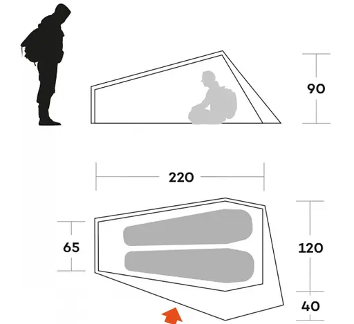 Намет двомісний Ferrino Piuma 2 Blue (9121500B) - фото 5