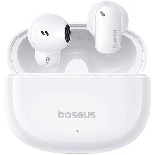 Бездротові навушники Baseus Bowie E11 True Wireless Earphones, ENC, BT5.3, 40mAh, 400mAh, 7h, White A00053500213-Z1