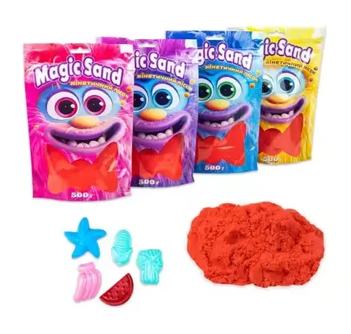 Кінетичний пісок Magic Sand, 39403-6, червоний, 0.5 кг - фото 2