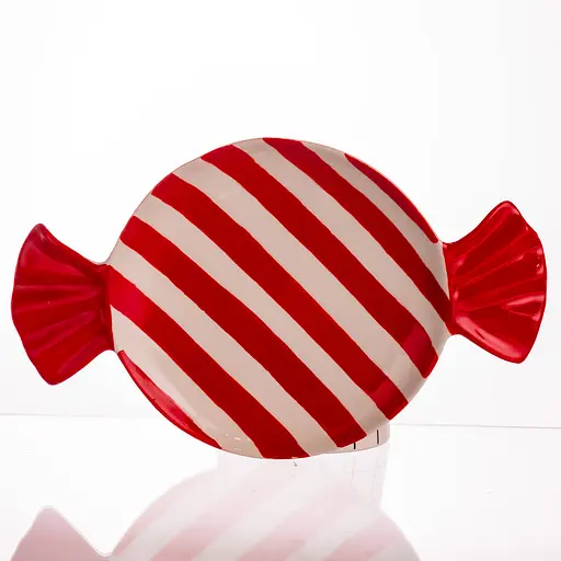 Новогодняя тарелка из фарфора в форме конфеты Ø15.5 см тарелка для десертов Yiwu CR-1-25 - фото 4