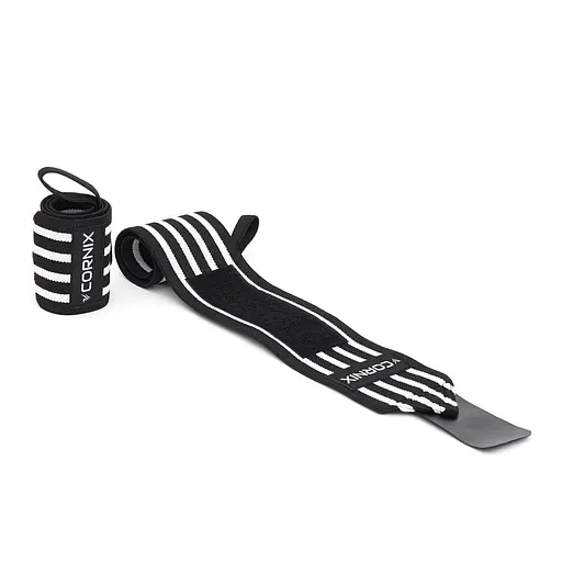 Бинти для зап'ясть (кистьові бинти) Cornix Wrist Wraps XR-0194 Black/White - фото 1