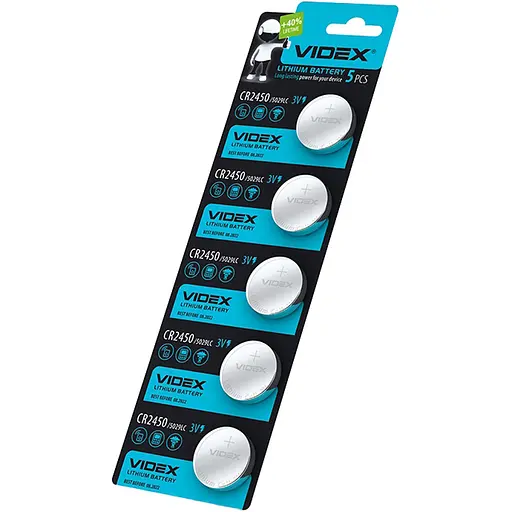 Батарейки Videx CR2450 літієві 3V 5 шт. (6089)