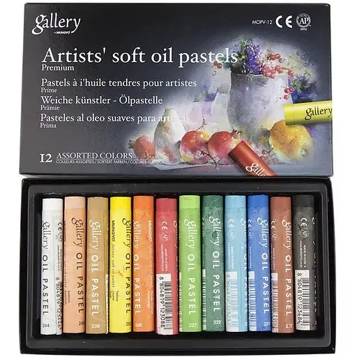 Пастель олійна Mungyo MOPV-12 м'яка 12 кольорів - фото 1