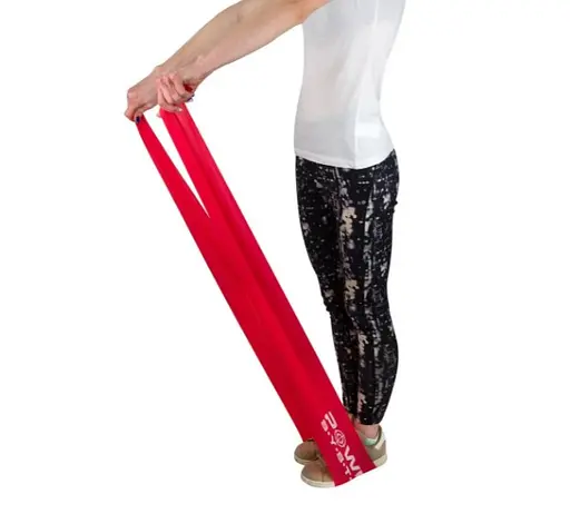 Стрічка-еспандер для спорту та реабілітації Power System PS-4122 Flat Stretch Band Level 2 Red 15-25 кг (PS_4122_Red) - фото 2