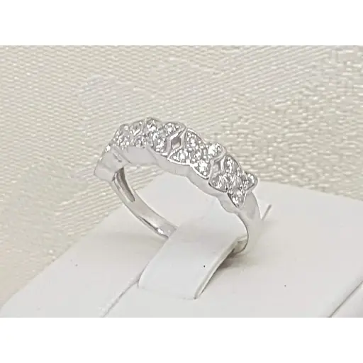 Серебряное кольцо Агни Вьюнец с фианитами. Артикул 1041/1Р-CZ 18 - фото 3