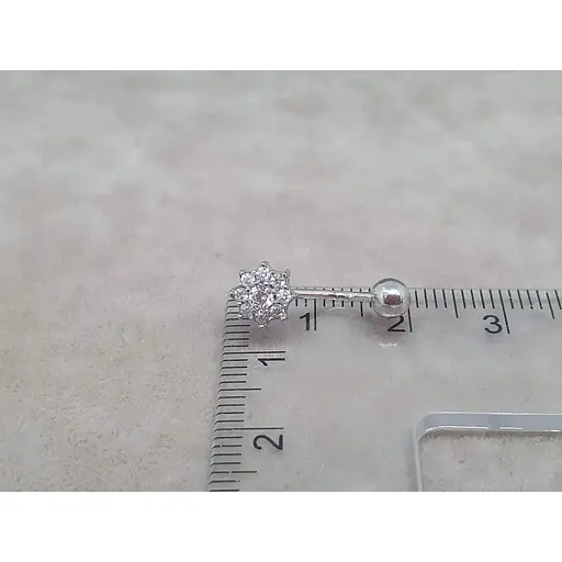 Серебряная серьга для пирсинга пупка Umax. 7017U - фото 3