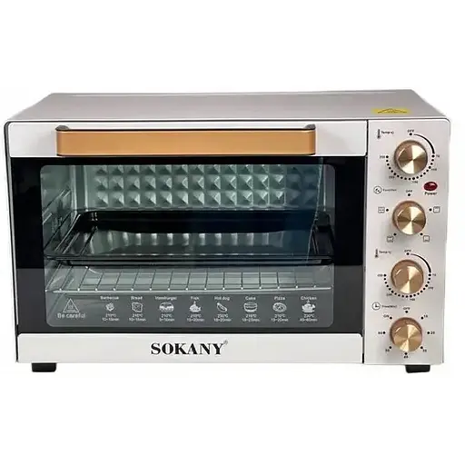 Духовка электрическая Sokany SK-450 электропечь с таймером настольная 50 л 1700 Вт - фото 3