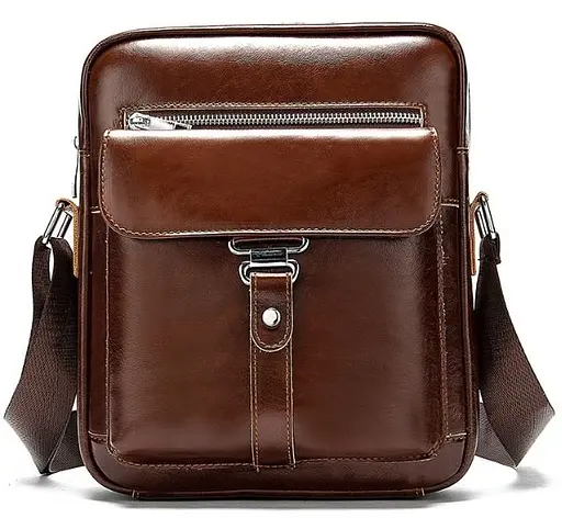 Чоловіча шкіряна сумка Vintage 23х27х6 см sum0012642 - фото 1