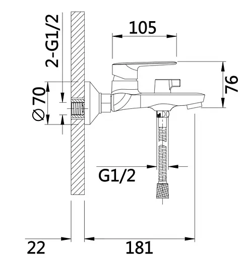Змішувач для ванни Qtap Leo New QTLEO259CRM45563 - фото 2