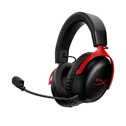 HyperX Гарнитура игровая Cloud III S, WL/USB-A/USB-C, черно-красный - фото 1