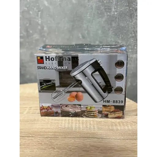 Міксер ручний Hoffmans HM-8839 з насадками 6 швидкостей нержавіюча сталь 800 Вт Сірий - фото 5