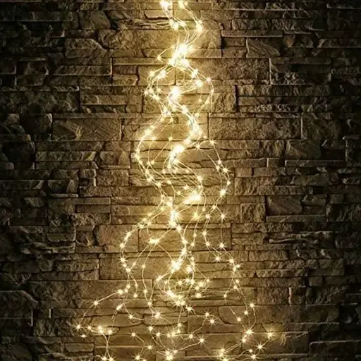 Новогодняя конусная гирлянда 3 м 10 нитей 300 LED лампочек Теплый белый - фото 3