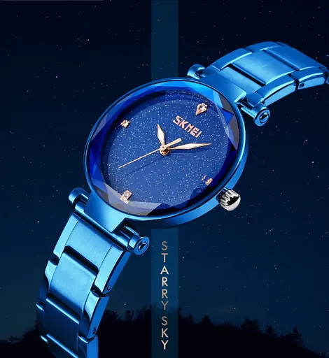 Класичний жіночий годинник Skmei 9180 Miss (Синій) - фото 4