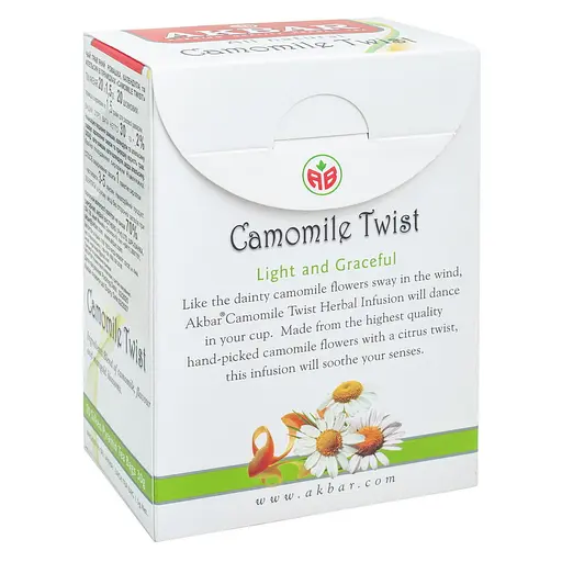 Чай трав'яний Akbar Camomile Twist ромашка, календула та апельсин в пірамідках 30 г (20 шт. х 1.5 г) - фото 4