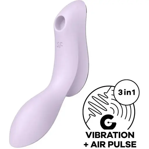 Вакуумний стимулятор з вібрацією Satisfyer Curvy Trinity 2 Violet - фото 2