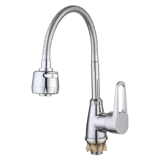 Смеситель для кухни Zegor SOP4-E045 с гибким рефлекторным изливом Хром 30412 - фото 1