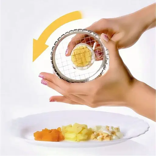 Овочерізка салаторізка яйцерізка вінегретниця крупна універсальна металева Ø 8.5 см, Kitchen Master Сірий 84334 - фото 4