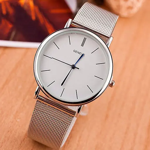 Наручний годинник жіночий Geneva Steel Silver Сріблястий (800) - фото 2