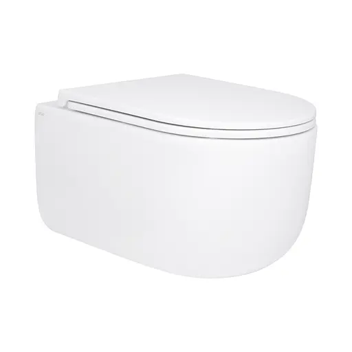 Унитаз подвесной Qtap Taurus безободковый с сиденьем Soft-close QT2433084EUQW, Белый - фото 1