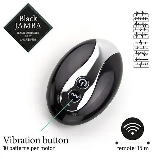Анальний вібратор FeelzToys Jamba 12.3 см (чорний) - фото 5