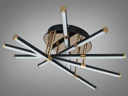 LED стельова люстра Romin чорна 70 Вт до 12 м² - фото 3