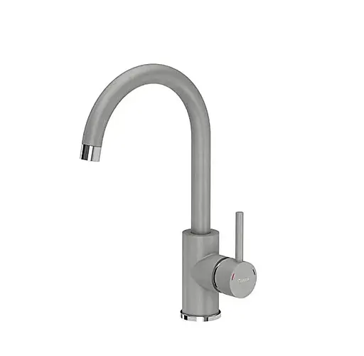 Кухонна мийка гранітна Rea Nils набір 5в1 grey ZLE-00101, Сірий - фото 7