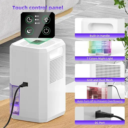 Осушитель для дома с автоматическим выключением и визуальным резервуаром для воды - фото 6