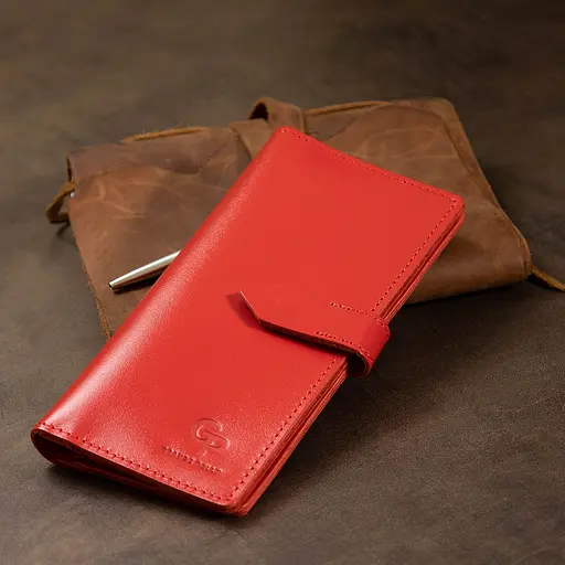 Женский кожаный портмоне Grande Pelle 9х18х1 см acs0018773 - фото 9