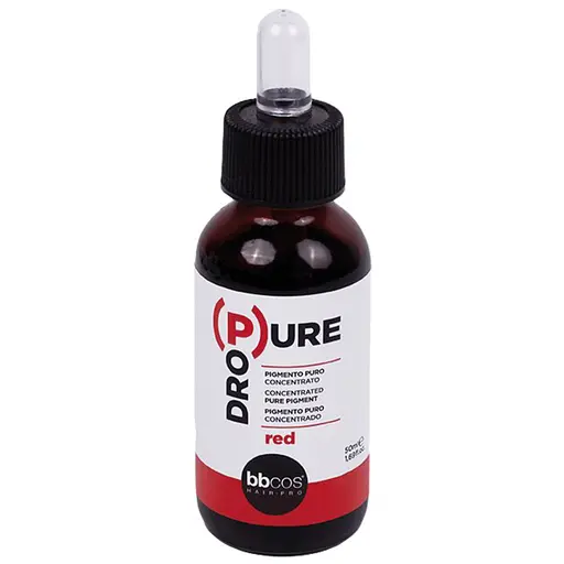 Премиальный концентрированный прямой пигмент для волос BBcos DroPure Red с эффектом глубокого красного оттенка 50 мл - фото 1