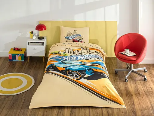 Подростковый комплект Disney Hot Wheels Winner Ранфорс / простыня на резинке Tac pbe0051171 - фото 1