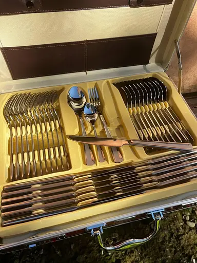 Набор столовых приборов Bachmayer BM-7219 на 12 персон в подарочном чемодане 72 предмета - фото 3