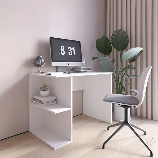 Компьютерный стол Vays D-7, письменный, с полками налево, ЛДСП, 100×60×76 см - для дома, офиса, учеба - фото 3