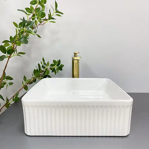 Умивальник VBI Bolzano white накладний VBI-013800, Білий - фото 4