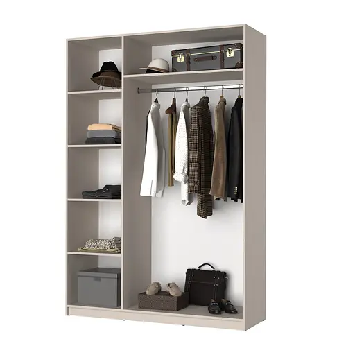 Шафа 3-дверна MebelStar Оскар Gloss BL-B, стандарт 150x52x220 см Антрацит/Антрацит (MBS-5222) - фото 2