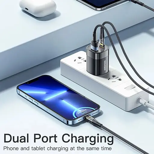 Зарядное устройство Essager GaN III PD USB-C USB-A с дисплеем 33W - фото 4