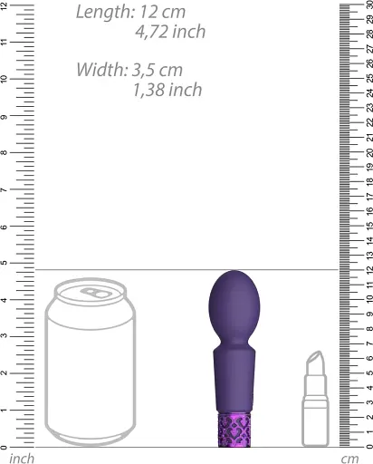 Вібромасажер Royal Gems Brilliant 12 см (фіолетовий) - фото 7