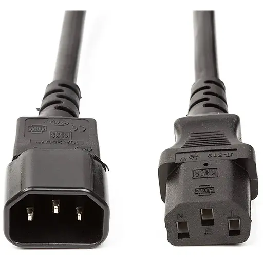 Кабель питания PowerPlant IEC C13-C14, Cu 3x1.5мм2, 2м