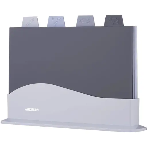 Набір кухонних дошок Ardesto Fresh на підставці 4 шт. пластик (AR1404GB)