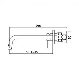 Смеситель для раковины настенный Paffoni Light излив 245 мм chrome LIG103CR70, Хром - фото 2