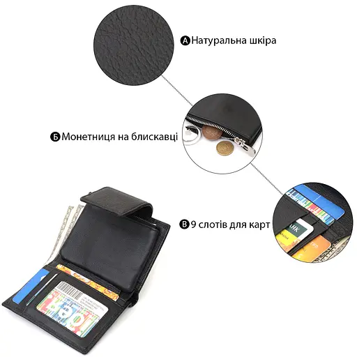 Кожаный женский кошелек ST Leather 9.5х12х2 см acs0029417 - фото 4