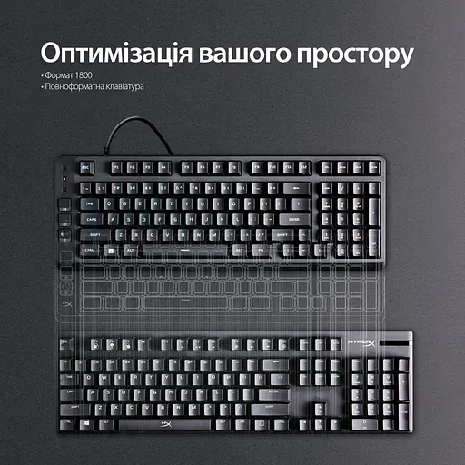 Клавиатура HyperX Alloy Origins EVE 1800 99key Red USB-A EN/UA RGB Black (B7JE0AA) - фото 9