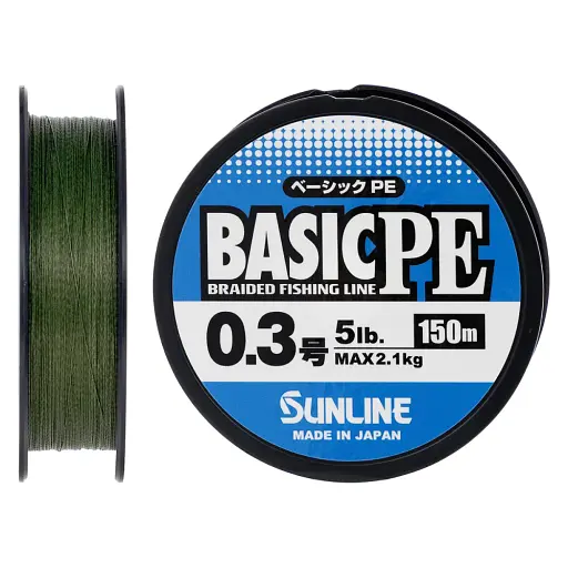 Шнур Sunline Basic PE 150 м (Dark Green) 0.3/0.094 мм 5 lb/2.1 кг