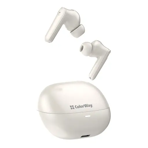 Навушники ColorWay Slim TWS-1 Earbuds Long Life Beige (CW-TWS1BE) - фото 8