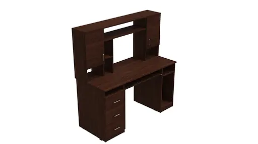 Комп'ютерний стіл Анжело Ferrum-decor 1400x1422x600 ДСП Венге Магія 16 мм (FRD-104706)