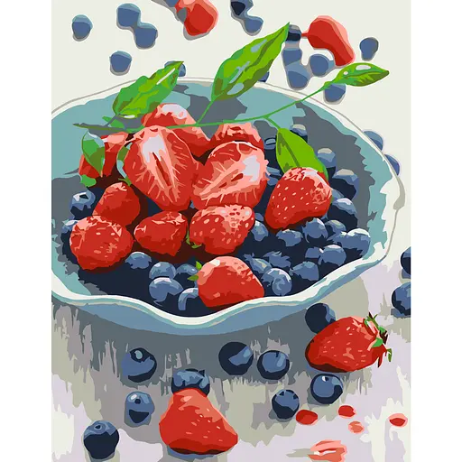 Картина за номерами Rosa Start Ягідний мікс 35x45 см в коробці