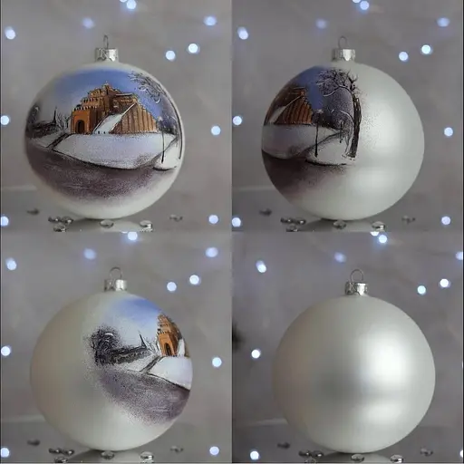 Ялинкова прикраса Санта Шоп Золоті ворота скло (4820001155068) - фото 5