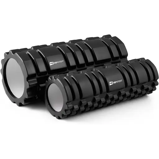 Роллер массажер Hop-Sport (валик, ролик) для кроссфита и йоги HS-001YG черный