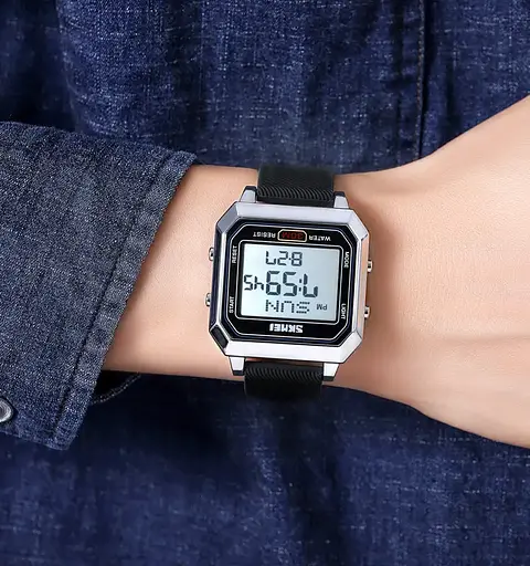 Годинник чоловічий спортивний наручний Skmei 2150 Сріблястий - фото 5